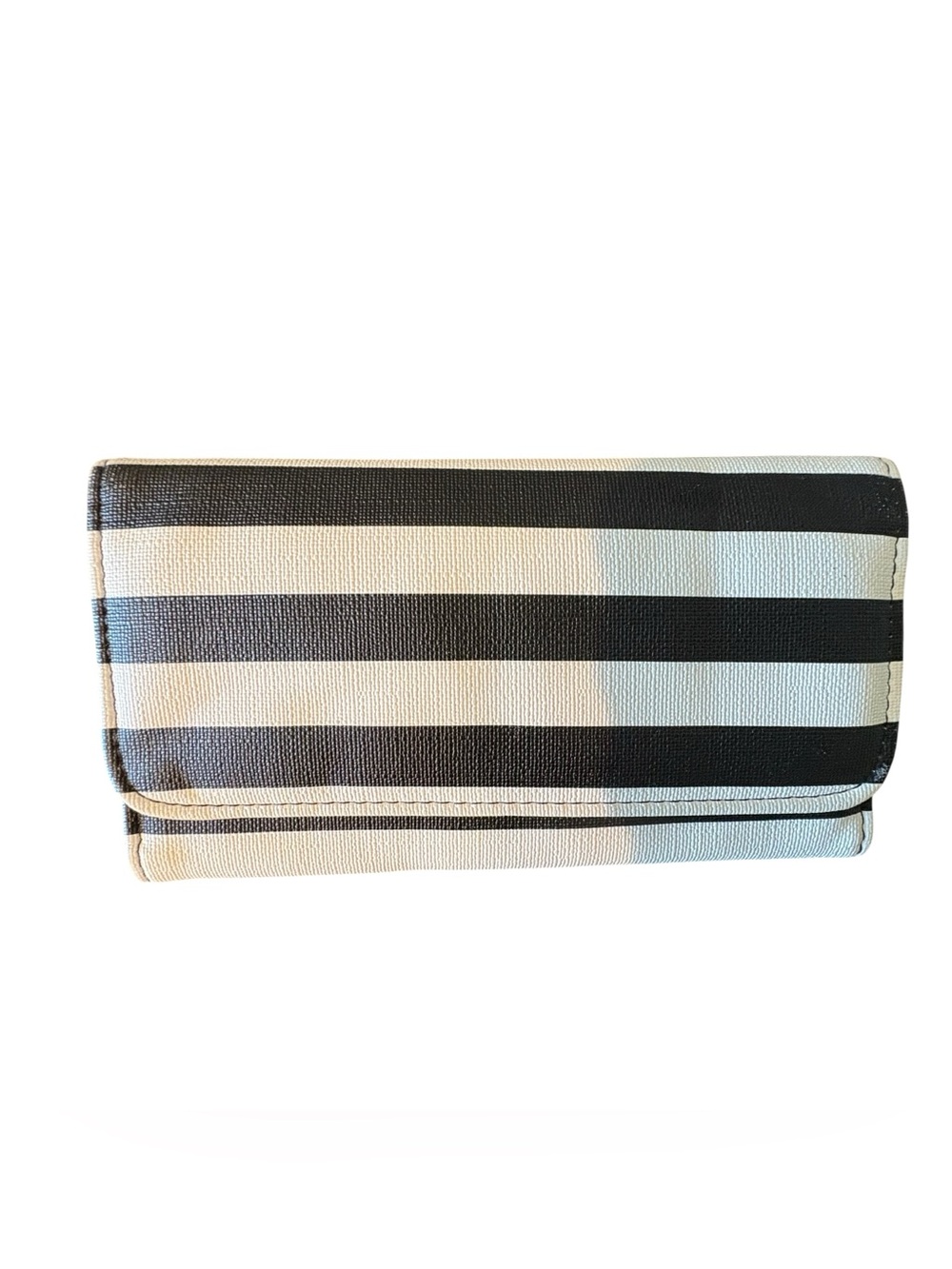 Kut from the Kloth Slim Tri-fold Wallet Black White Stripe